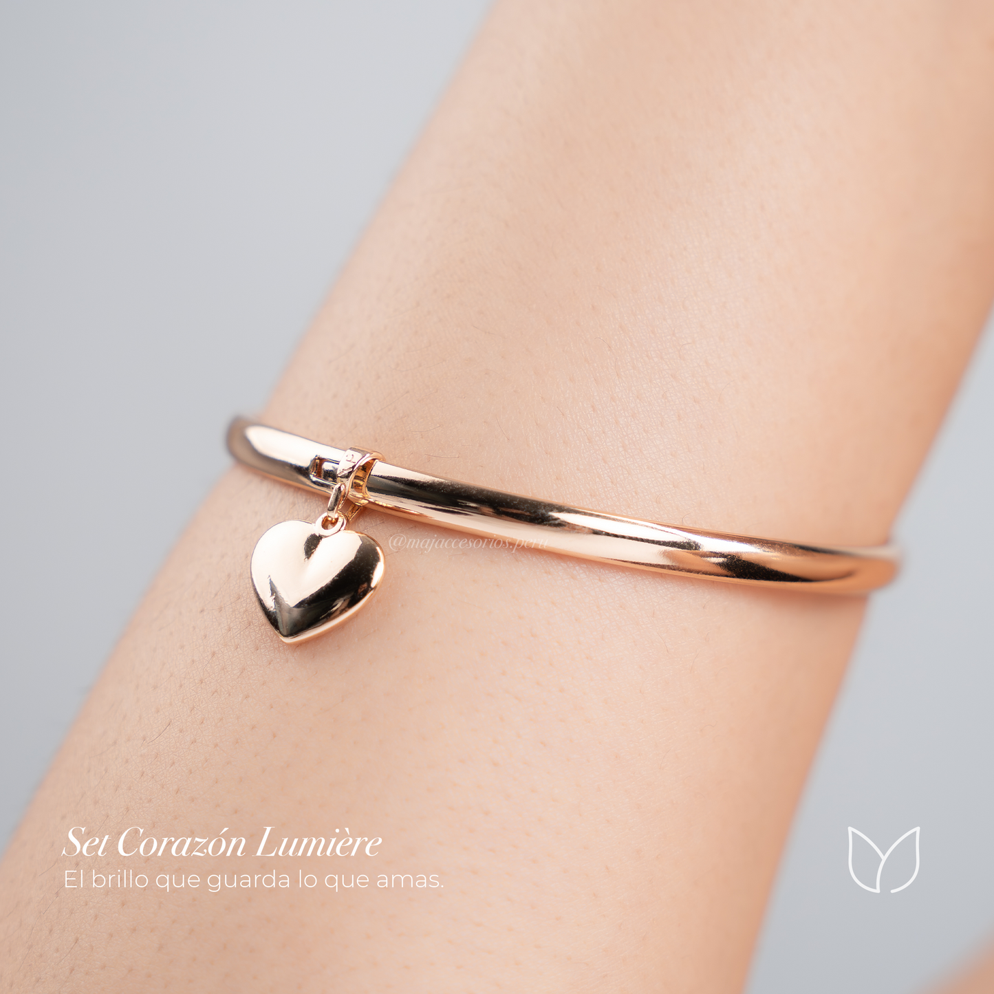 Set Corazón Lumière - Set de collar, pulsera y aretes