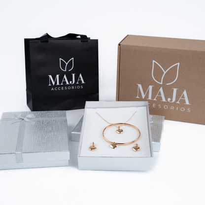 Set Corazón Lumière - Set de collar, pulsera y aretes