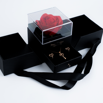 Set Lovely Key Duo —  Collar y aretes con significado