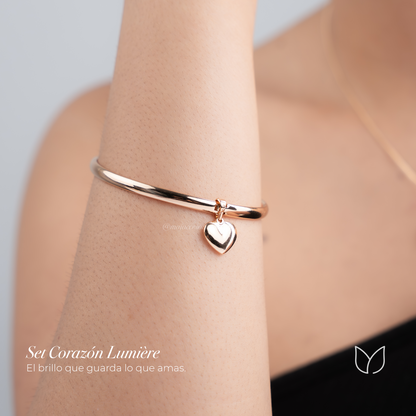 Set Corazón Lumière - Set de collar, pulsera y aretes