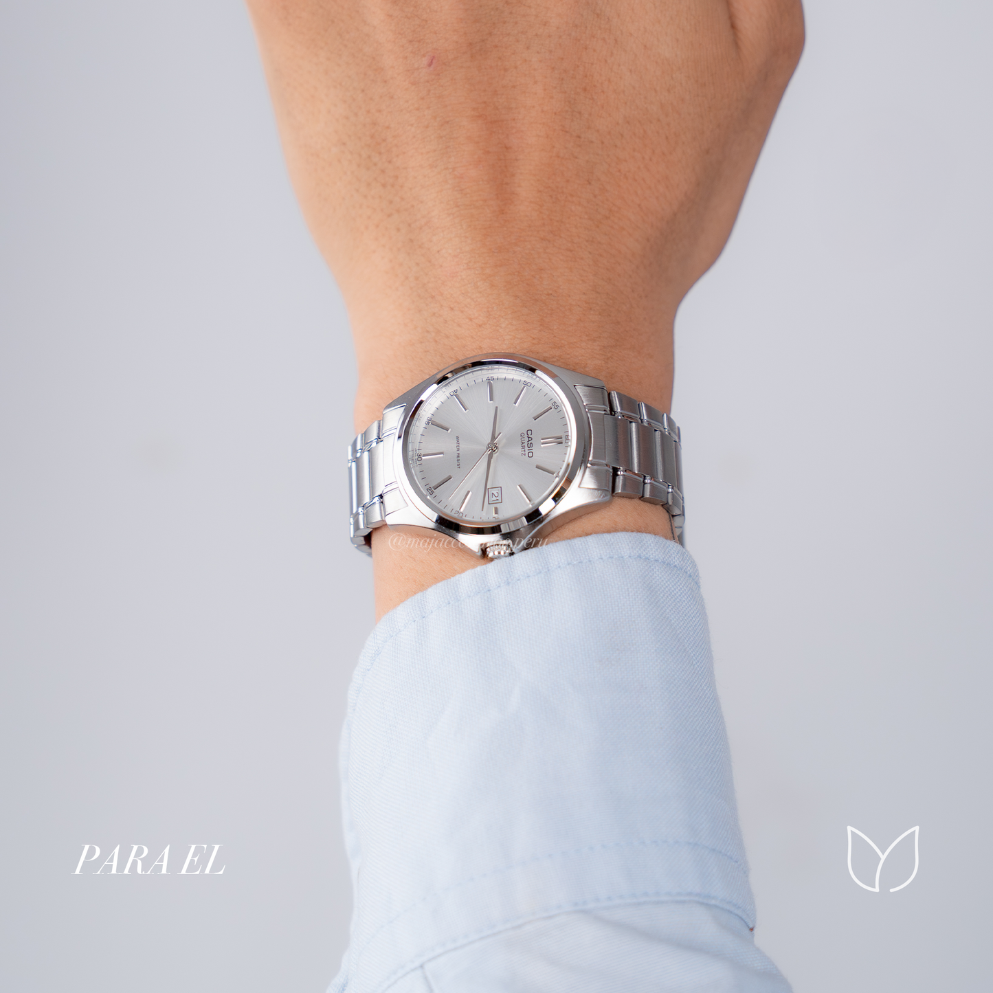 Reloj Casio Pareja Mtp-1183a Ltp-1183a Silver Minimal