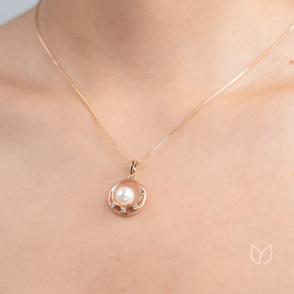 Set de Perla Aurora — Collar y aretes con perla central