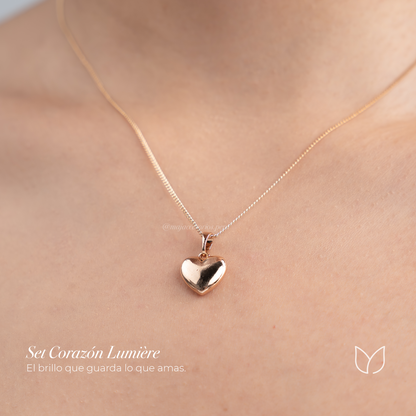 Set Corazón Lumière - Set de collar, pulsera y aretes